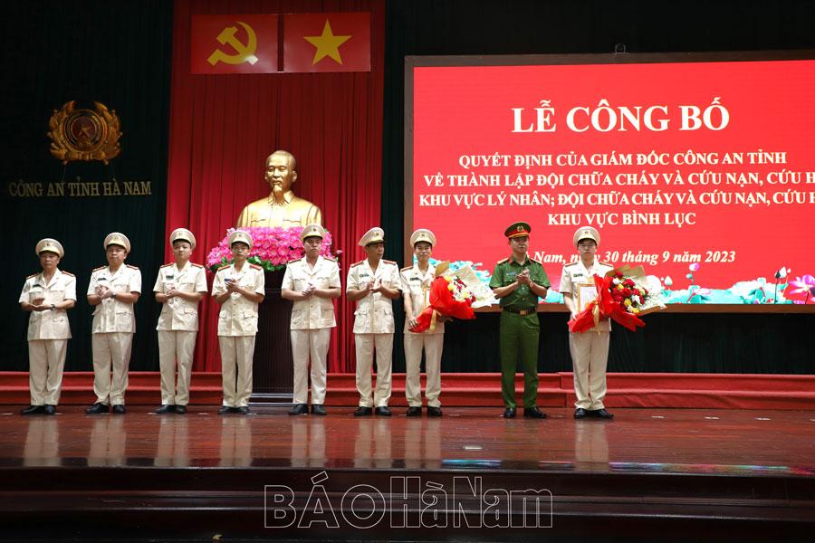 Thành lập 02 Đội Chữa cháy và cứu nạn, cứu hộ khu vực Bình Lục, khu vực Lý Nhân