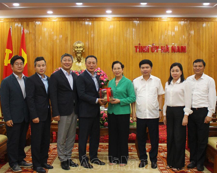 Thường trực Tỉnh ủy làm việc với đoàn doanh nghiệp Hàn Quốc