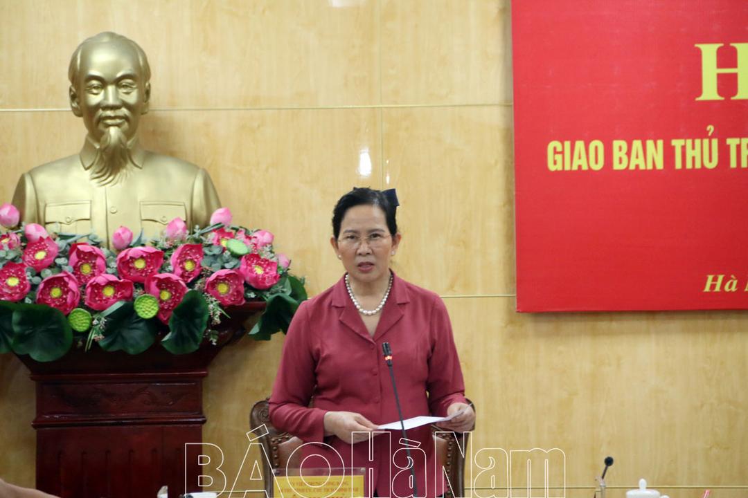 Thường trực Tỉnh ủy giao ban với thủ trưởng các cơ quan Khối nội chính