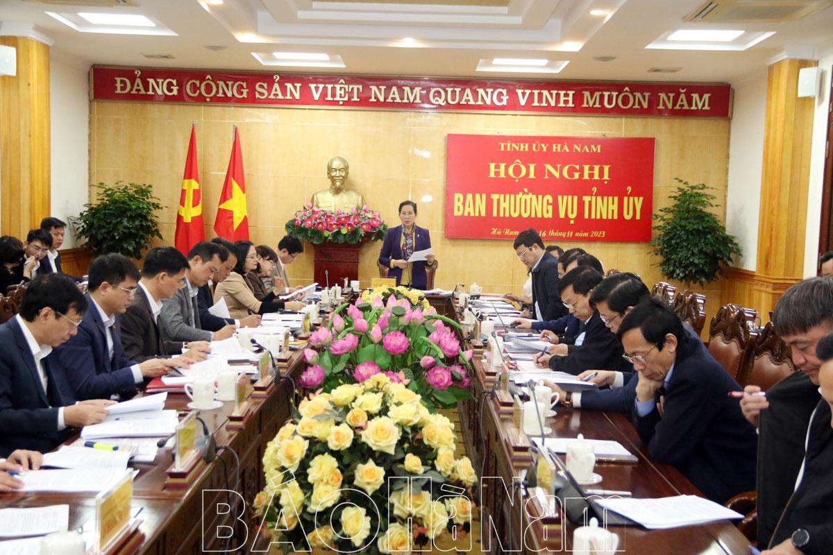 Ban Thường vụ Tỉnh ủy thảo luận, cho ý kiến một số nội dung theo thẩm quyền