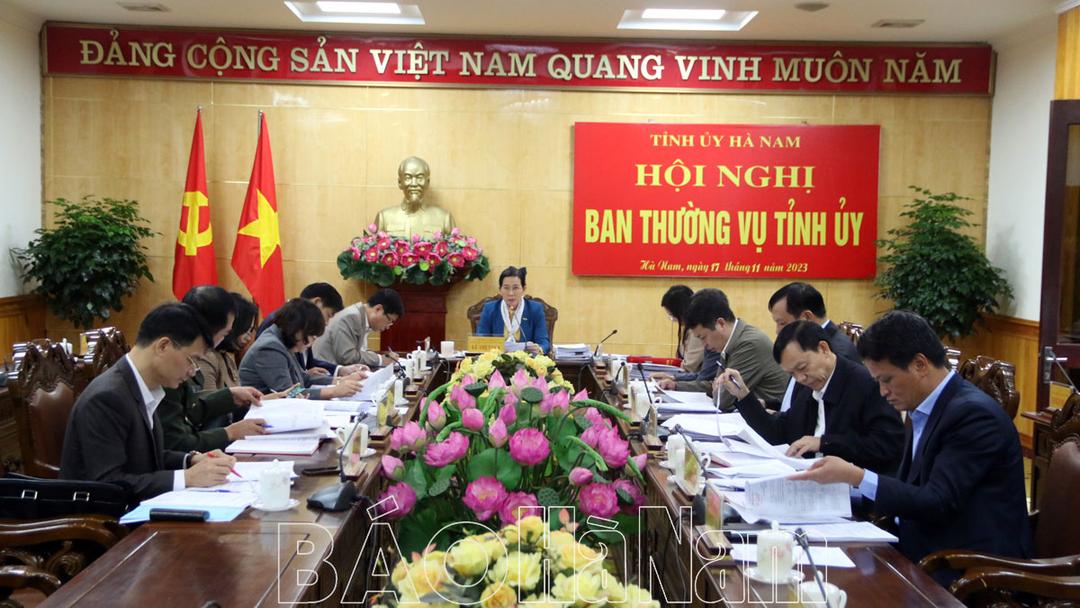 Ban Thường vụ Tỉnh ủy thảo luận, cho ý kiến một số nội dung đối với dự thảo Chương trình công tác