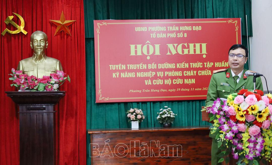 Công an phường Trần Hưng Đạo tuyên truyền PCCC và CNCH