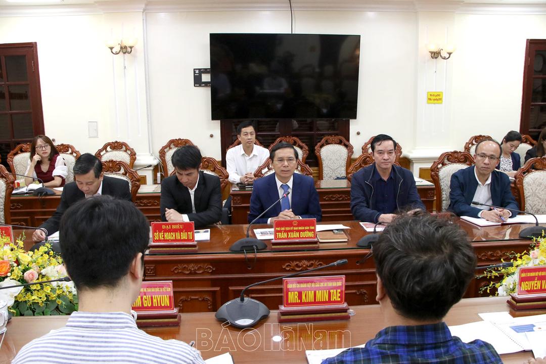 Lãnh đạo UBND tỉnh làm việc với Hiệp hội Giáo dục an toàn Hàn Quốc