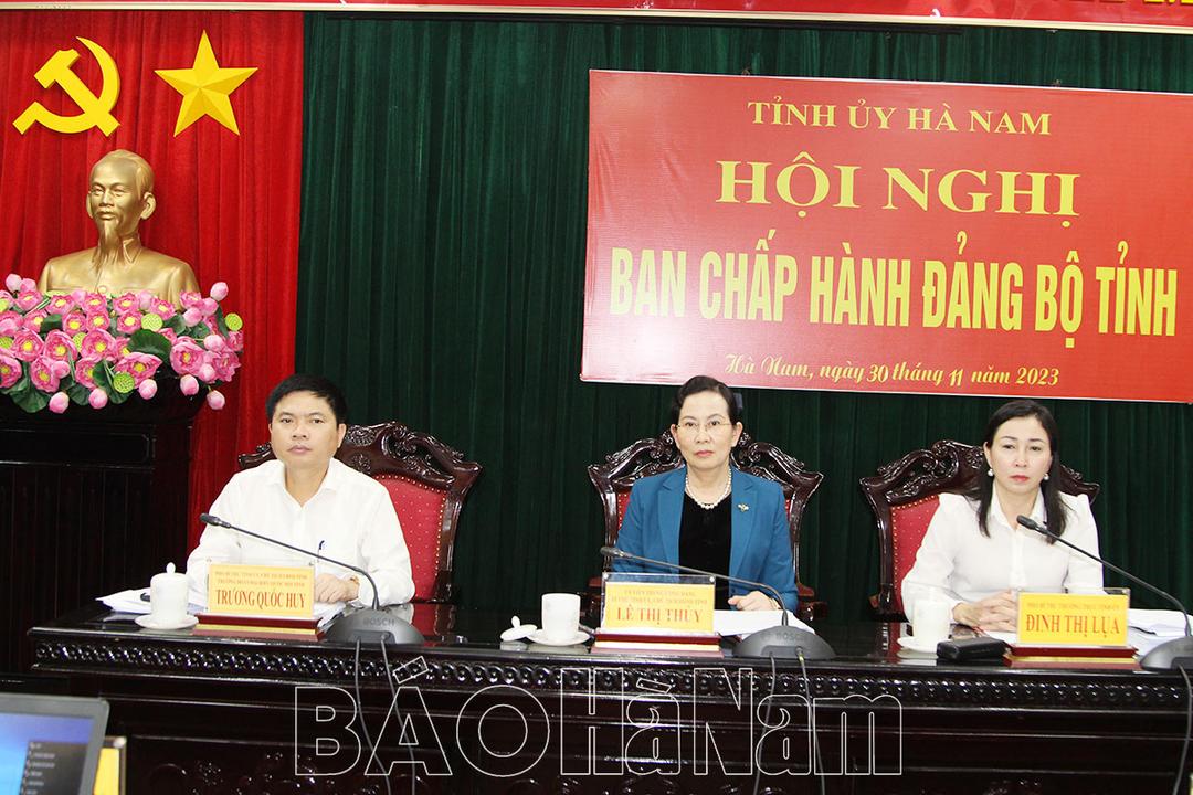 BCH Đảng bộ tỉnh họp thảo luận kết quả thực hiện nhiệm vụ năm 2023, phương hướng, nhiệm vụ trọng tâm năm 2024