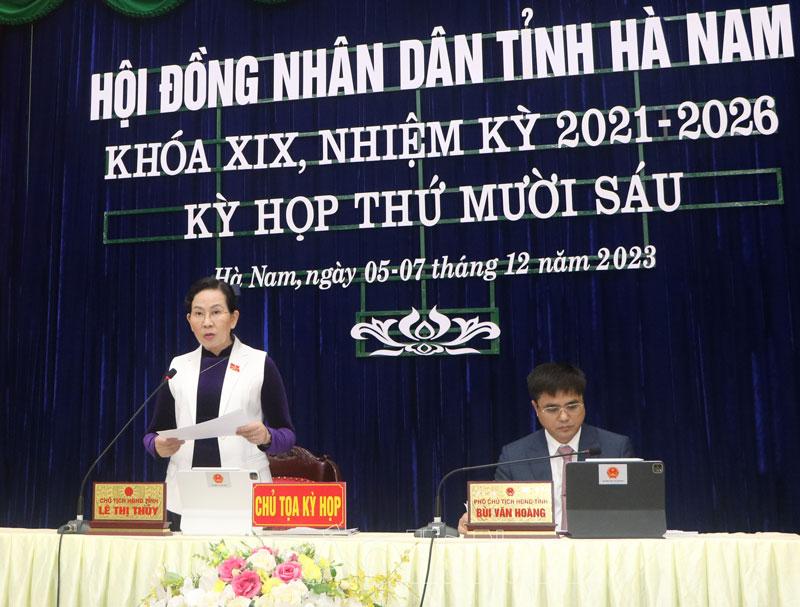 Ngày làm việc thứ 2, Kỳ họp thứ 16 HĐND tỉnh: Công bố kết quả lấy phiếu tín nhiệm đối với những người giữ chức vụ do HĐND bầu và bắt đầu phiên chất vấn, trả lời ý kiến cử tri