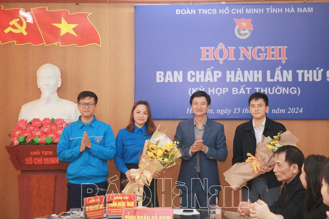 Hà Nam có 2 tân Phó Bí thư Tỉnh đoàn