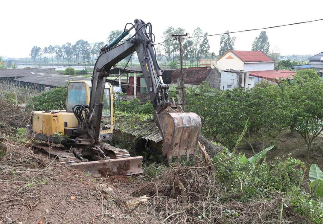 Phú Phúc giải tỏa triệt để hành lang bảo vệ đê sông Hồng