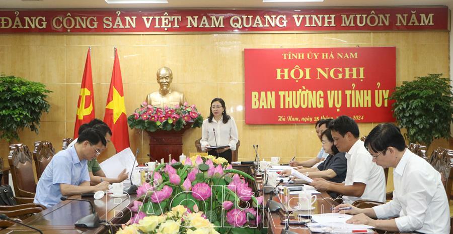 Ban Thường vụ Tỉnh ủy thảo luận, cho ý kiến về dự thảo các văn bản của Trung ương