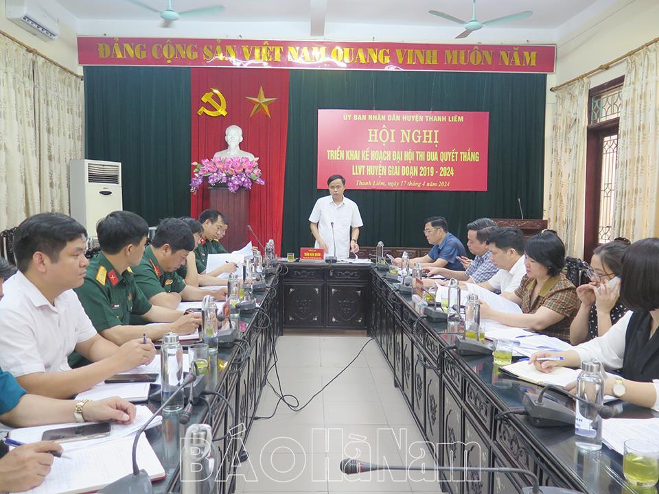 Thanh Liêm triển khai nhiệm vụ chuẩn bị Đại hội thi đua Quyết thắng LLVT huyện