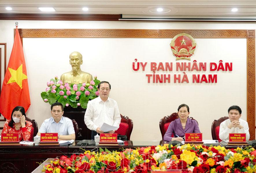 Bộ trưởng Bộ KH và CN Huỳnh Thành Đạt thăm và làm việc tại Hà Nam