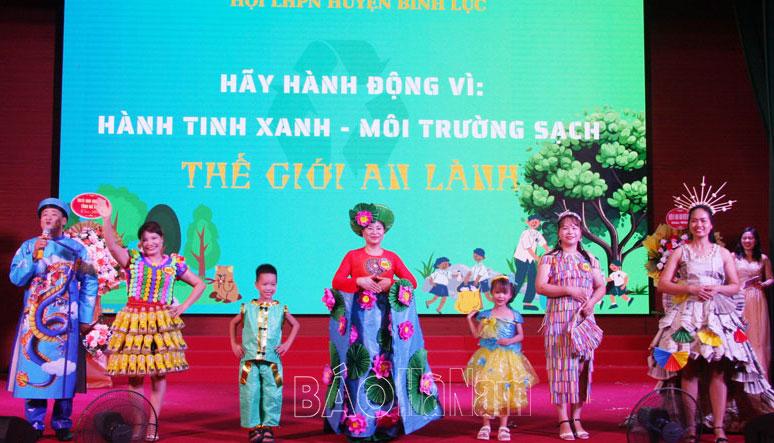 Hội LHPN huyện Bình Lục đạt giải Nhất Hội thi phụ nữ tham gia bảo vệ môi trường