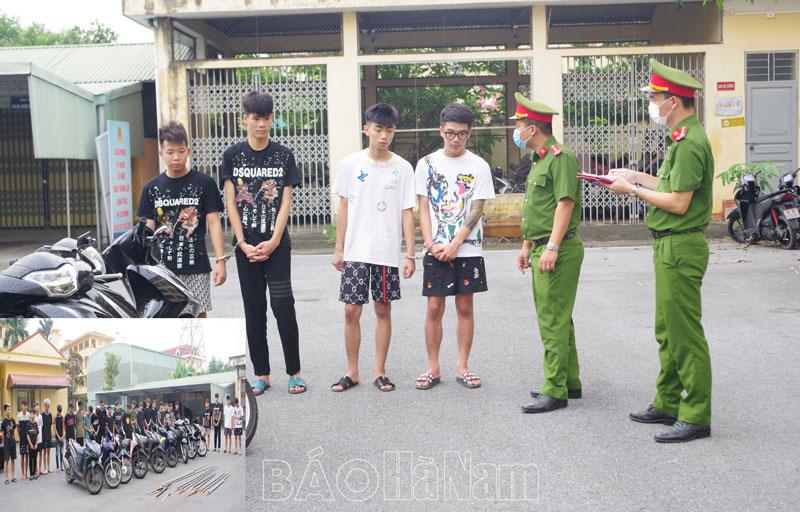 21 thanh, thiếu niên gây rối trật tự công cộng ở Phủ Lý tối ngày 28/5 bị khởi tố