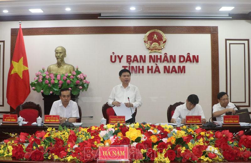 UBND tỉnh thảo luận các nội dung trình kỳ họp chuyên đề HĐND tỉnh khóa XIX