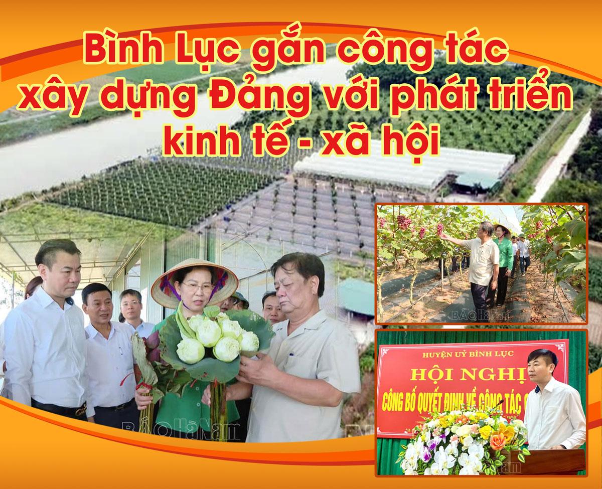 Bình Lục gắn công tác xây dựng Đảng  với phát triển kinh tế - xã hội