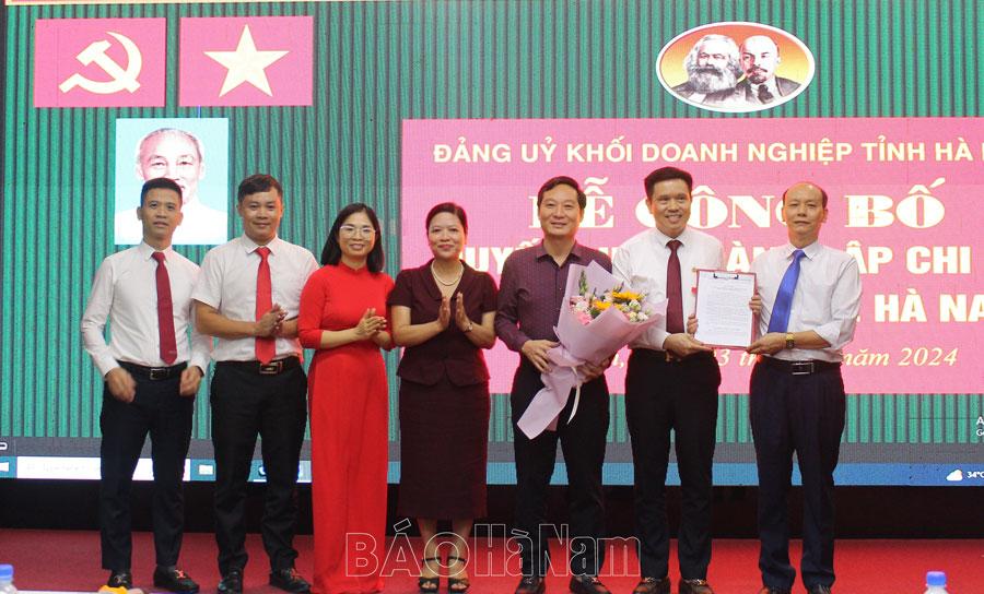 Công bố quyết định thành lập Chi bộ Hội Doanh nhân trẻ Hà Nam