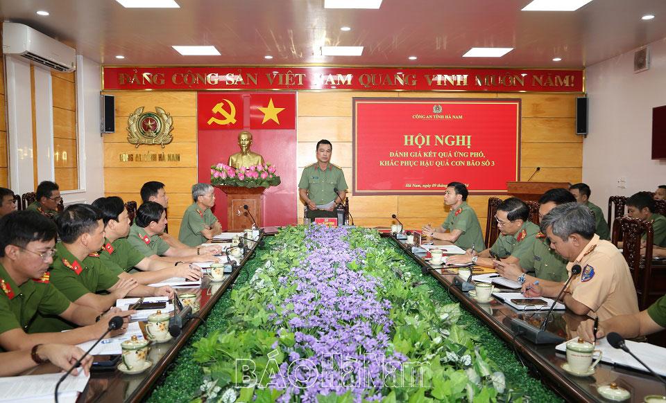 Công an tỉnh đánh giá kết quả ứng phó, khắc phục hậu quả cơn bão số 3