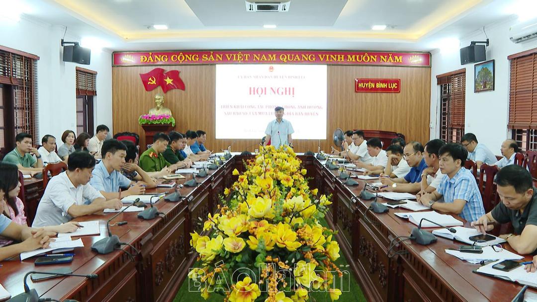 Bình Lục tập trung các giải pháp ứng phó với mưa, lũ