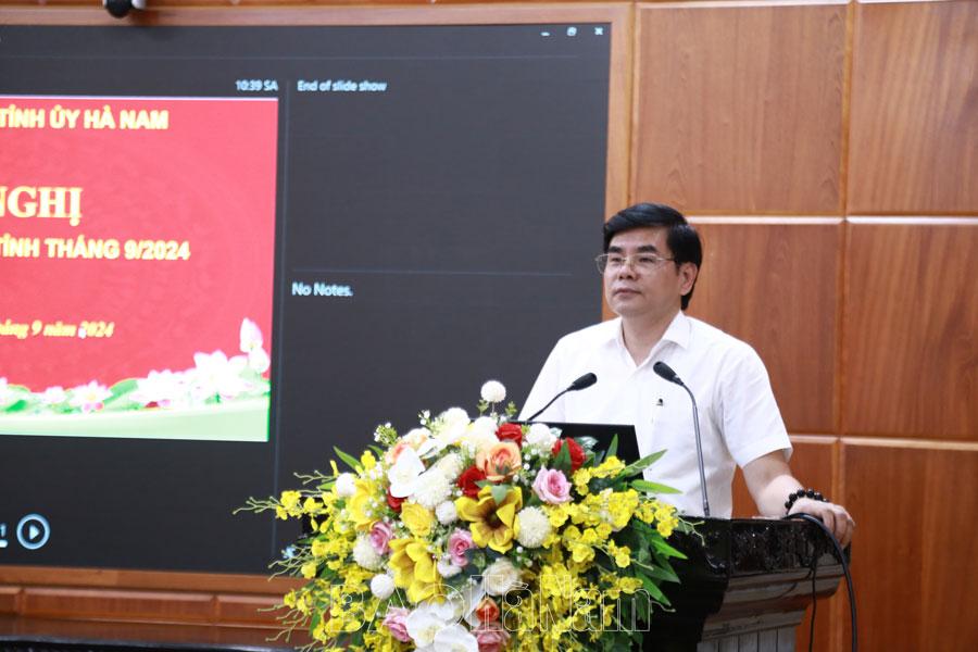 Ban Tuyên giáo Tỉnh ủy tổ chức hội nghị báo cáo viên tháng 9