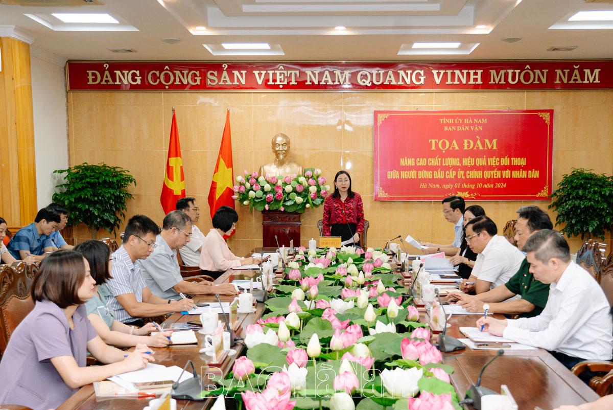 Nâng cao chất lượng, hiệu quả việc đối thoại giữa người đứng đầu cấp ủy, chính quyền với nhân dân