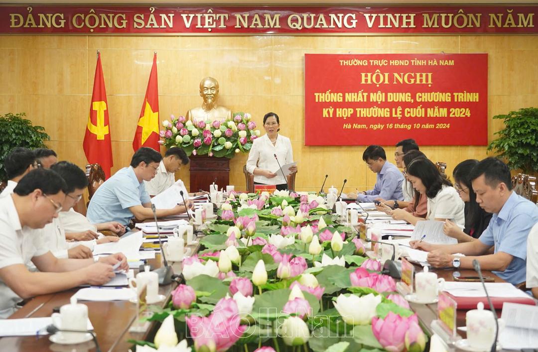 Thường trực HĐND tỉnh thống nhất nội dung, chương trình Kỳ họp thường lệ cuối năm 2024