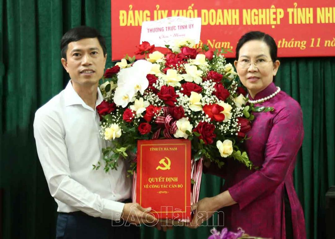 Điều động Phó Chủ tịch UBND huyện Lý Nhân làm Phó Bí thư Đảng ủy Khối Doanh nghiệp tỉnh