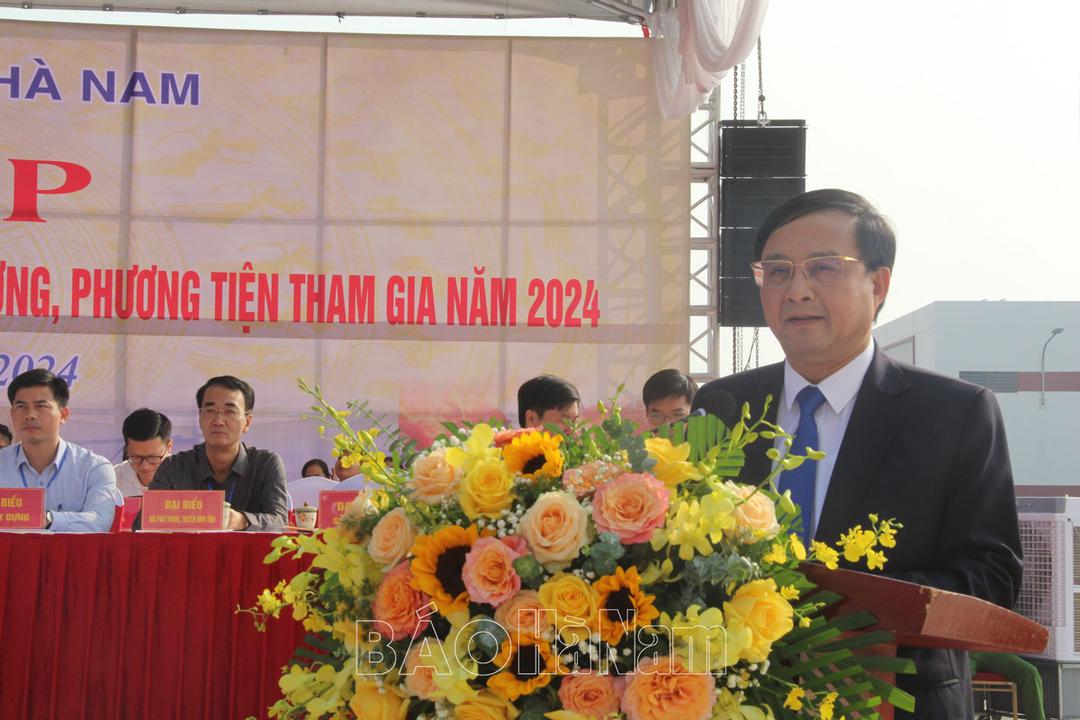 Diễn tập phương án chữa cháy và cứu nạn cứu hộ huy động nhiều lực lượng, phương tiện tham gia