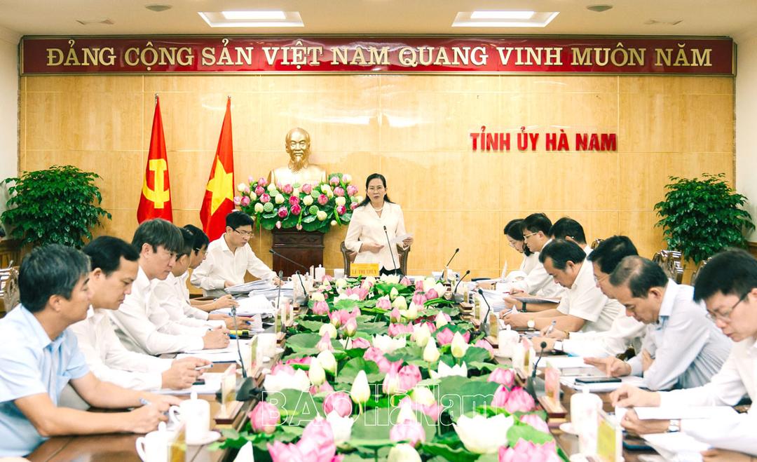 Thường trực Tỉnh ủy tổ chức hội nghị cho ý kiến, chủ trương các nội dung theo thẩm quyền