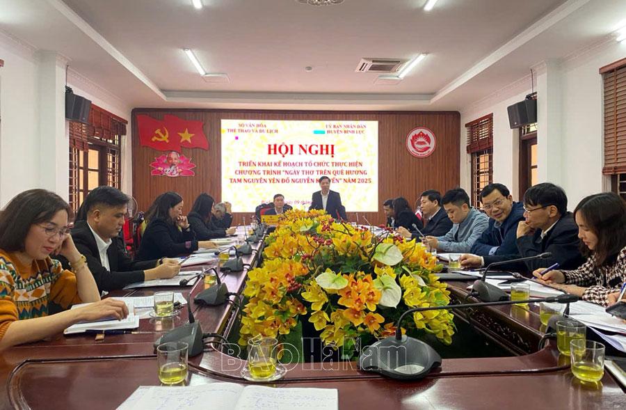 Triển khai kế hoạch tổ chức Chương trình “Ngày thơ trên quê hương Tam Nguyên Yên Đổ Nguyễn Khuyến" năm 2025