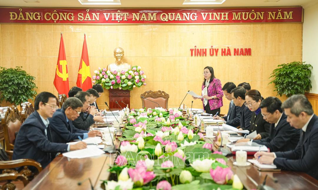 Thường trực Tỉnh ủy cho ý kiến các nội dung trình Kỳ họp chuyên đề HĐND tỉnh