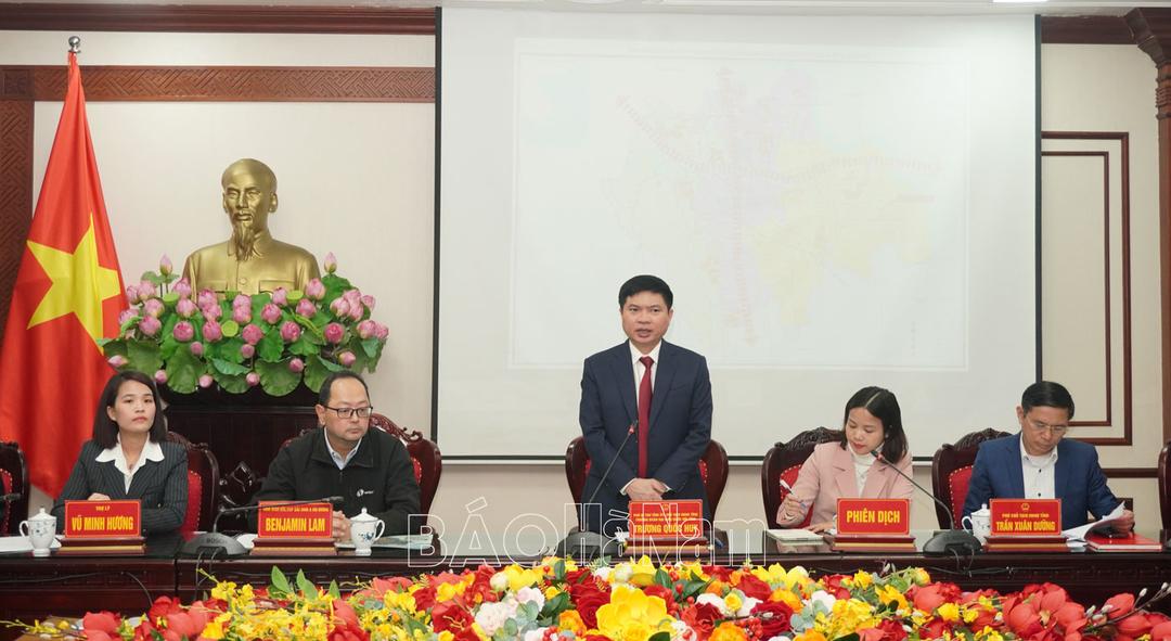 UBND tỉnh làm việc với Tập đoàn VSip