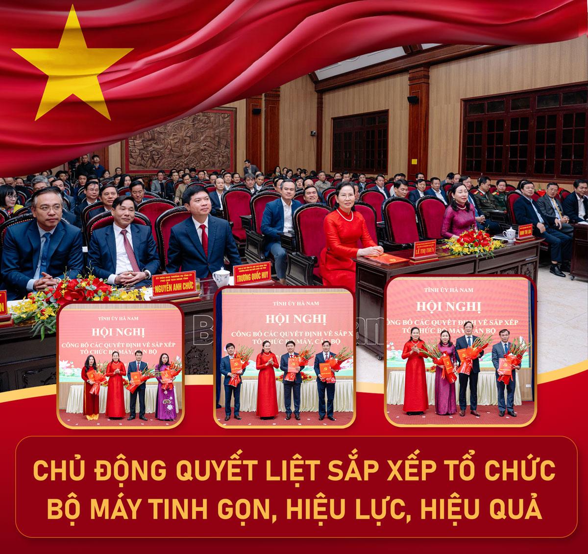 Chủ động, quyết liệt sắp xếp tổ chức bộ máy tinh gọn, hiệu lực, hiệu quả