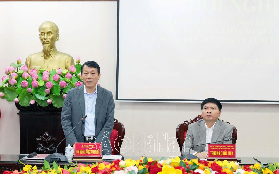 Đoàn kiểm tra của Bộ Chính trị, Ban Bí thư thông qua dự thảo báo cáo kết quả kiểm tra đối với BTV Tỉnh ủy Hà Nam