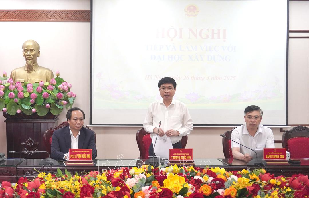 UBND tỉnh làm việc với Trường Đại học Xây dựng