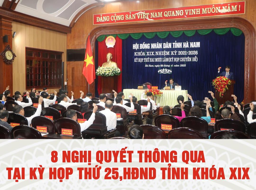 8 nghị quyết thông qua tại Kỳ họp thứ 25, HĐND tỉnh khóa XIX