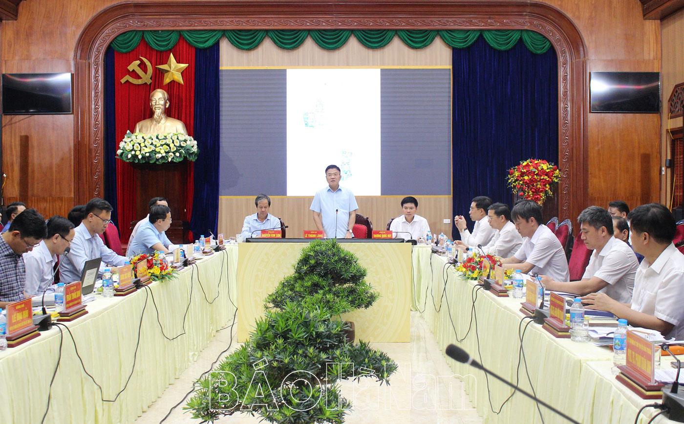 Phó Thủ tướng Lê Thành Long làm việc với UBND tỉnh về triển khai thực hiện Đề án Xây dựng Khu Đại học Nam Cao