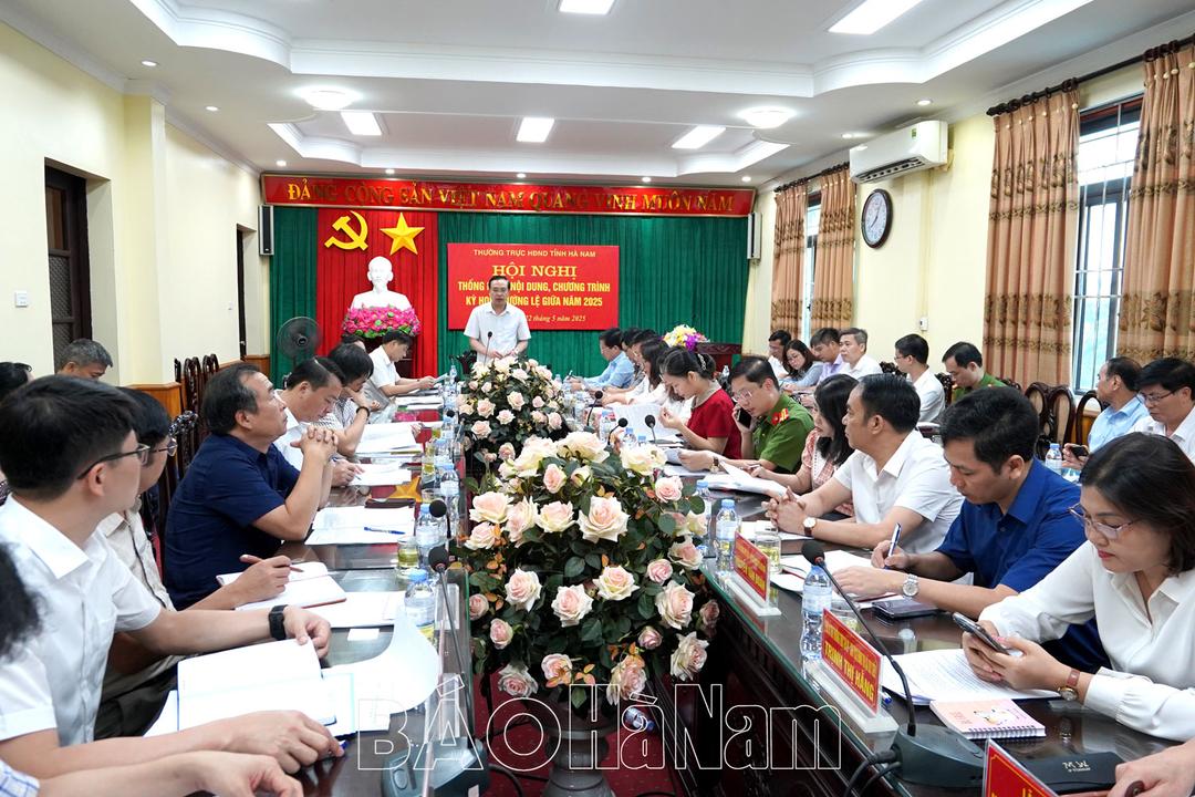 Thường trực HĐND tỉnh thống nhất nội dung, chương trình Kỳ họp thường lệ giữa năm 2025