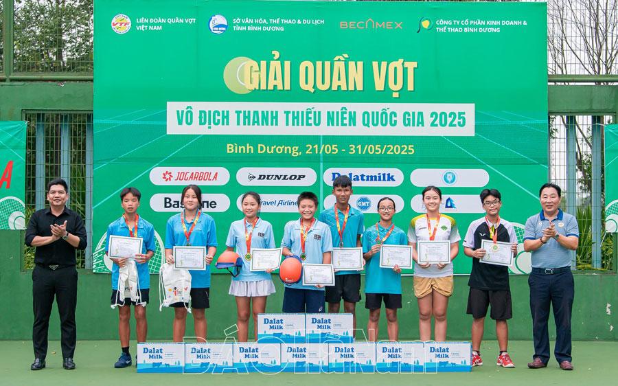 Hà Nam giành 3 huy chương vàng tại Giải Quần vợt thanh thiếu niên quốc gia 2025