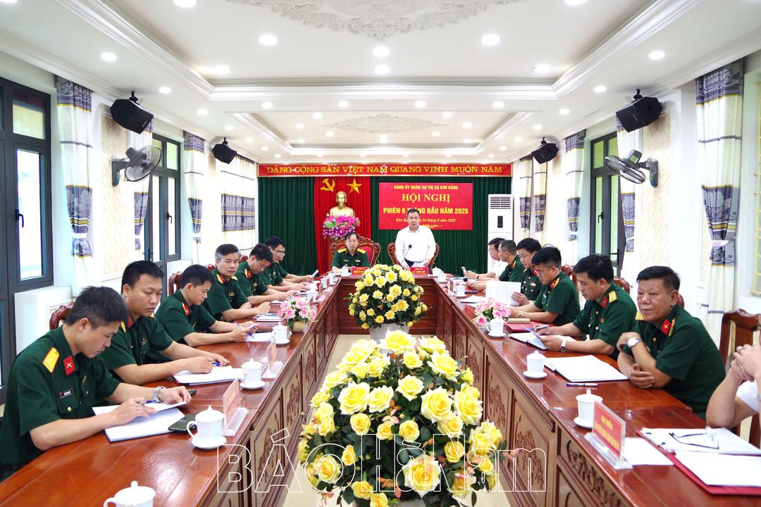Đảng ủy Quân sự thị xã Kim Bảng tổ chức hội nghị phiên 6 tháng đầu năm