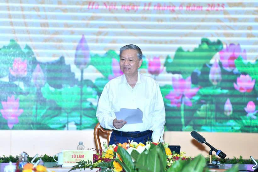 Tổng Bí thư Tô Lâm làm việc với Ban Tuyên giáo và Dân vận Trung ương