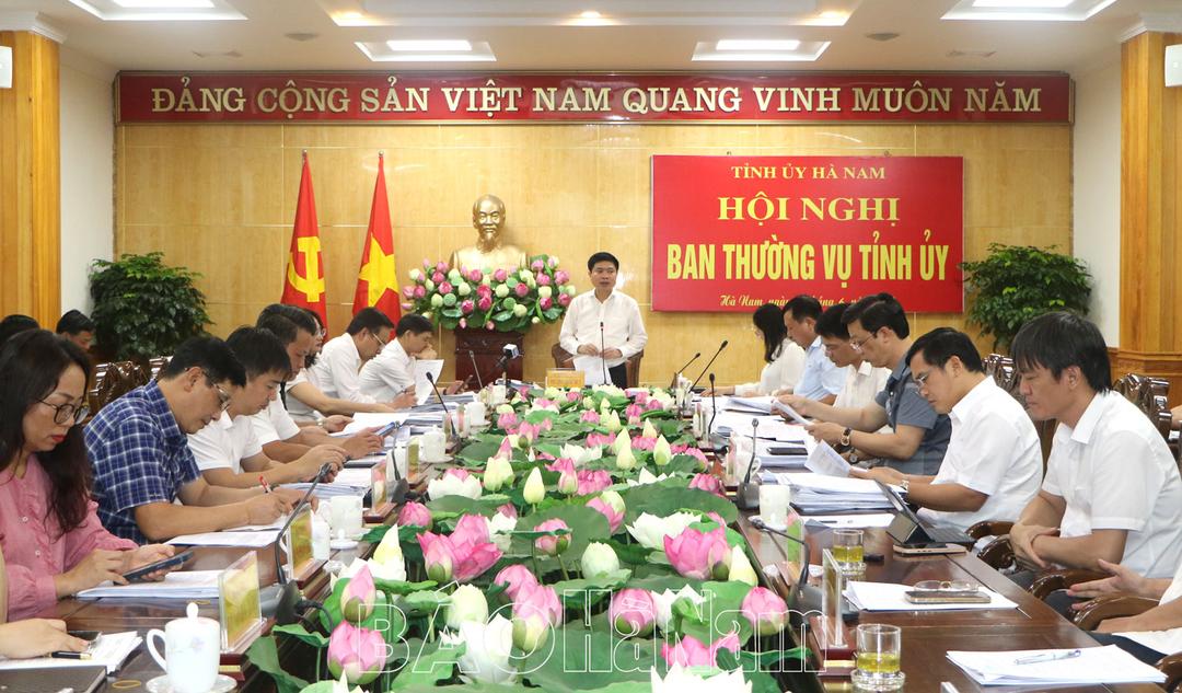 Ban Thường vụ Tỉnh ủy cho ý kiến, chủ trương các nội dung theo thẩm quyền