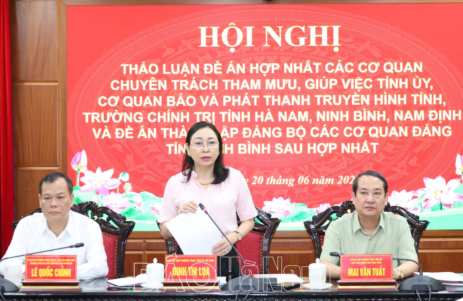 Hội nghị thảo luận, thống nhất Đề án hợp nhất, thành lập các cơ quan, đơn vị khối Đảng