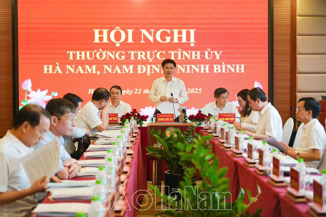 Hội nghị Thường trực Tỉnh ủy Hà Nam, Nam Định, Ninh Bình