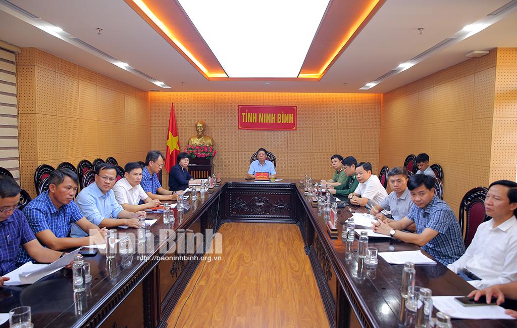 Các đại biểu dự hội nghị tại điểm cầu Ninh Bình. Ảnh: Anh Tuấn