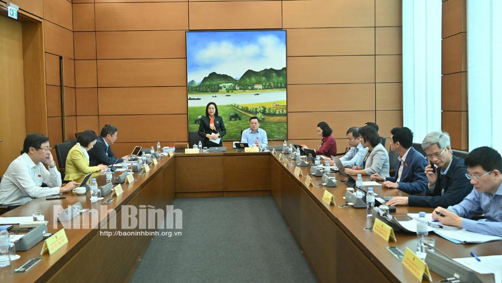 Các đại biểu tham gia thảo luận tại tổ.