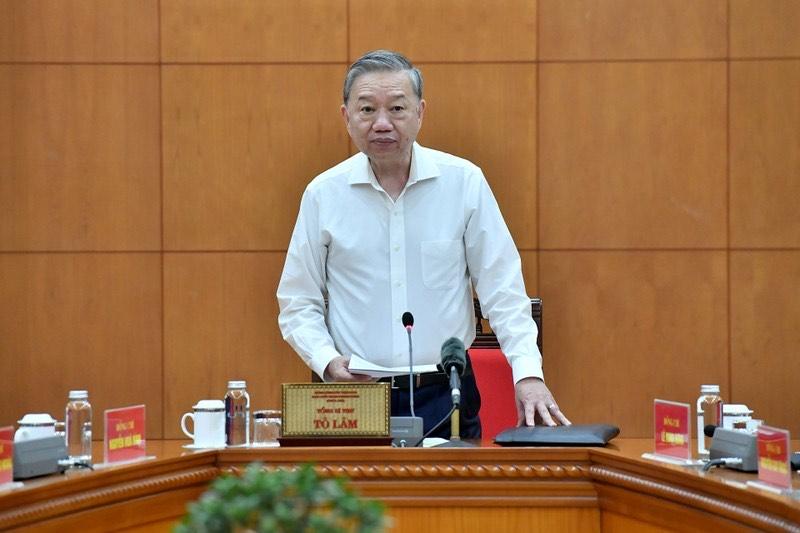 Tổng Bí thư Tô Lâm phát biểu tại cuộc họp.