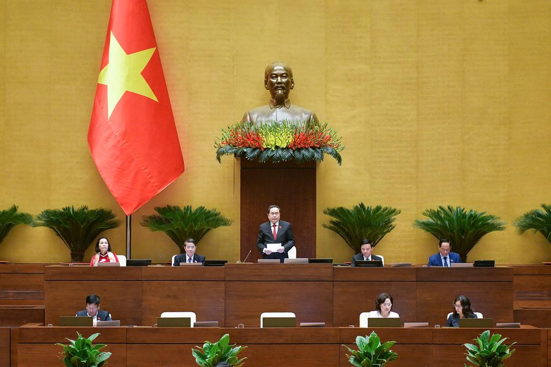 Chủ tịch Quốc hội Trần Thanh Mẫn điều hành phiên chất vấn. Ảnh: quochoi.vn