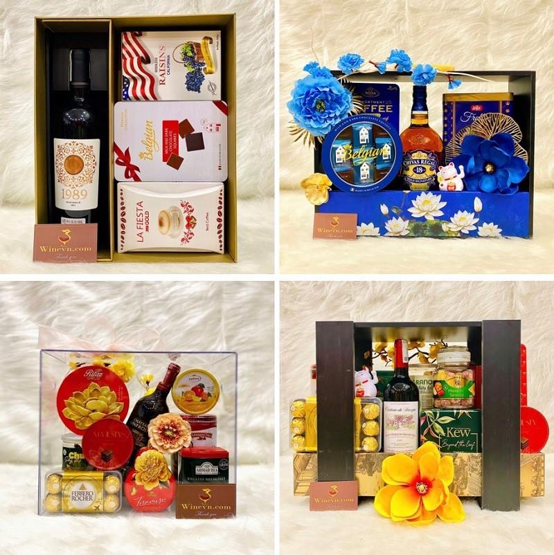 Quà Tết đa dạng mẫu mã tại cửa hàng Wine VN.