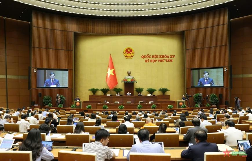 Quang cảnh Kỳ họp thứ tám, Quốc hội khóa XV ngày 13-11. Ảnh: TRỌNG HẢI