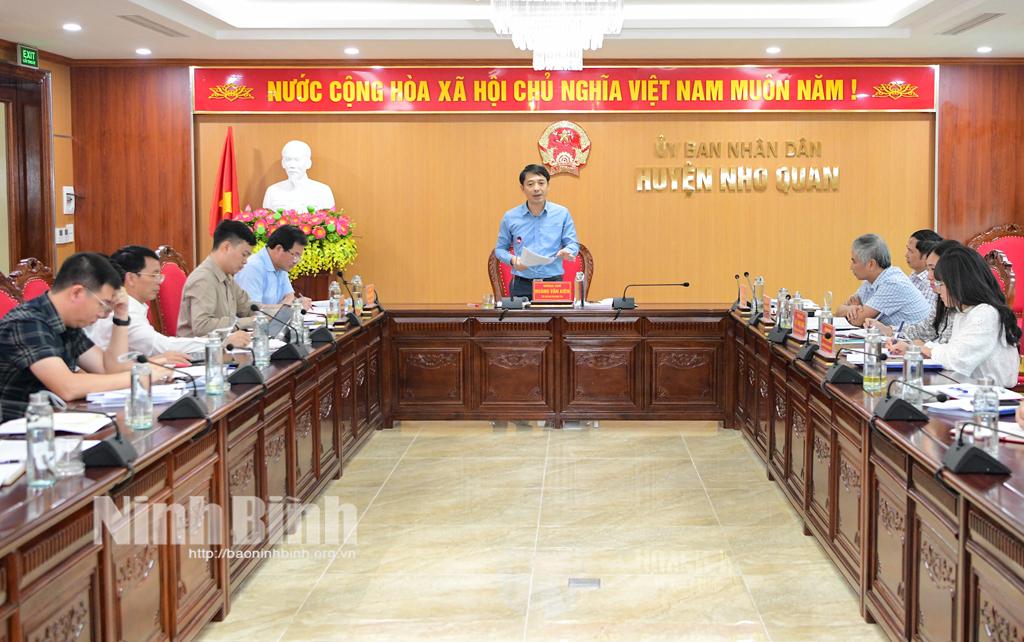 Đoàn giám sát làm việc tại huyện Nho Quan.