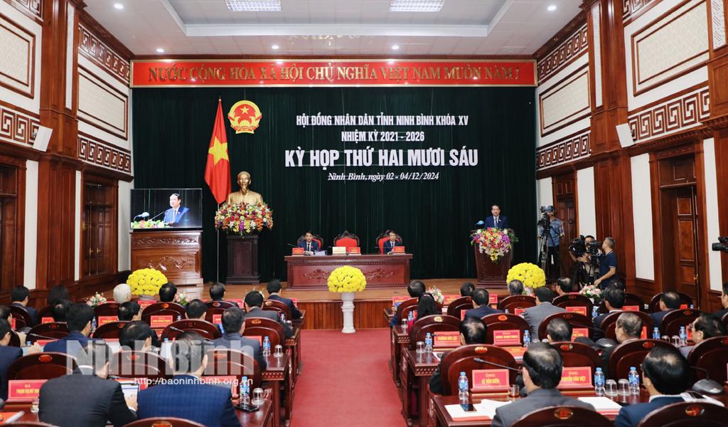 Quang cảnh khai mạc kỳ họp thứ 26, HĐND tỉnh khóa XV.